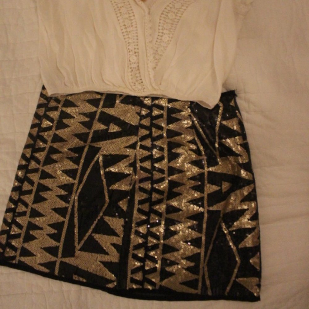 Tyche Sequin Fun Party Skirt